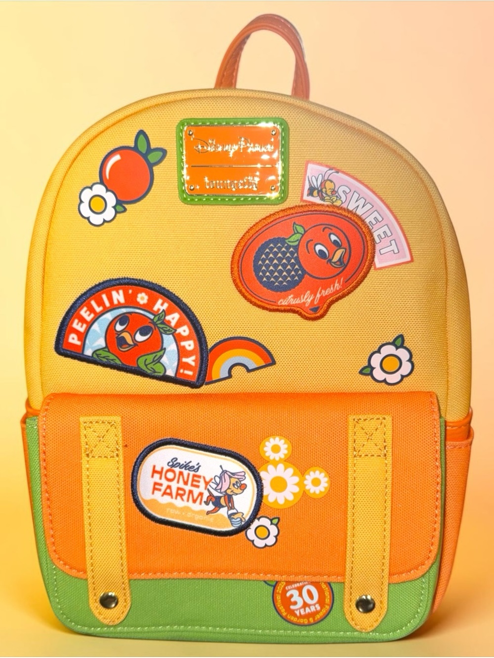 Loungefly Disney Parks Epcot Flower and Garden Orange Bird Backpack